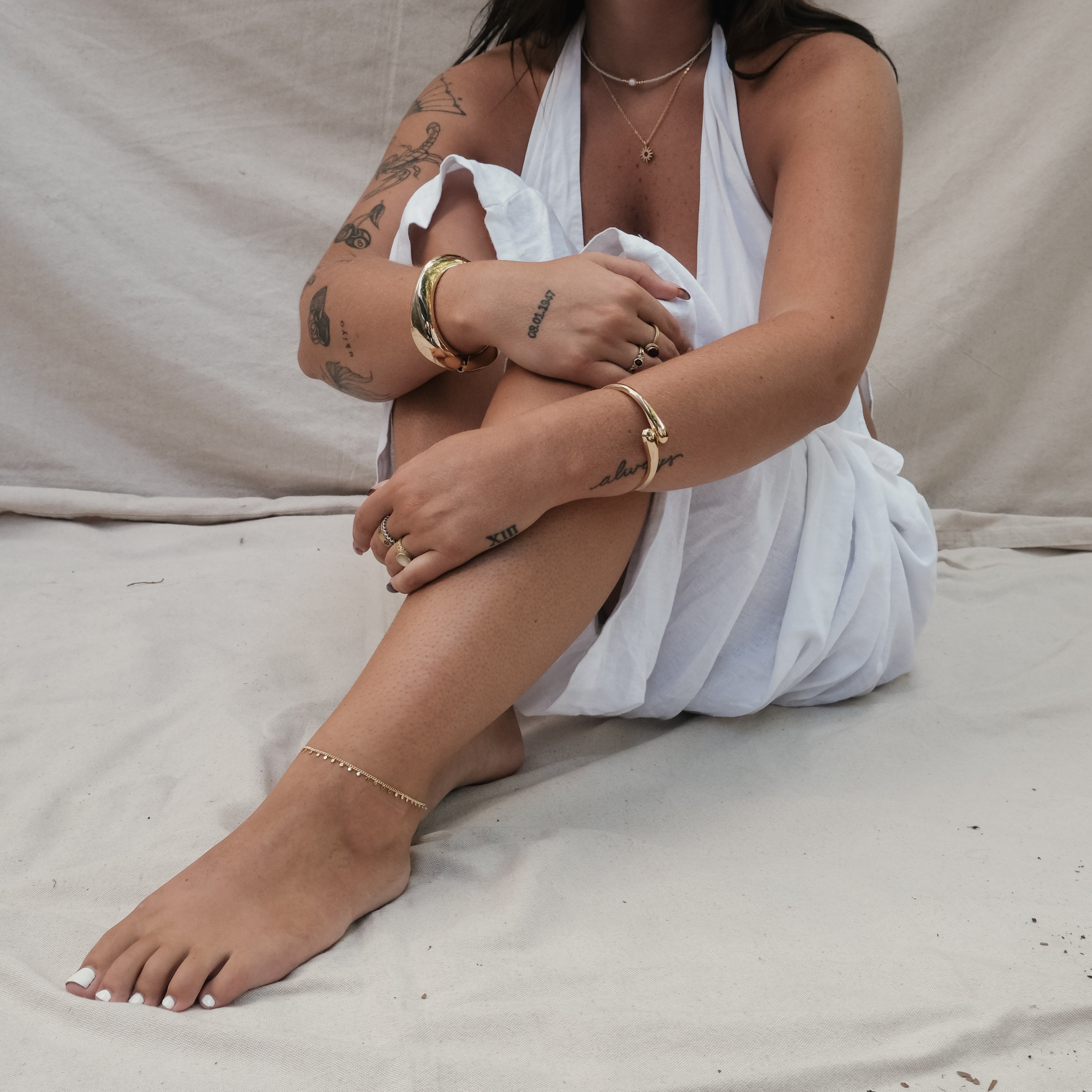 GOLD CHAIN ANKLET | My Bohemian Store